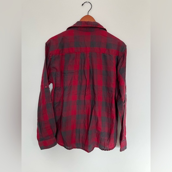 Bruno New York Red & Black Plaid Button-Up Shirt Men’s Size M ESTIMATED - Picture 3 of 5
